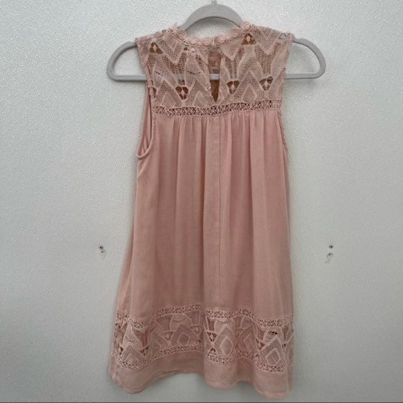 *50% OFF! Blu Pepper bohemian lace dress pink sleeveless - Picture 5 of 7